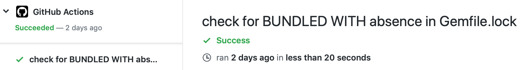 GitHub Action Success